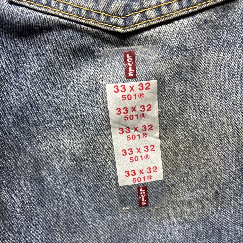 Levi's 501 XX Blue Jeans Men's 33x34 Original Preshrunk Button Fly Deadstock NWT - Picture 3 of 16
